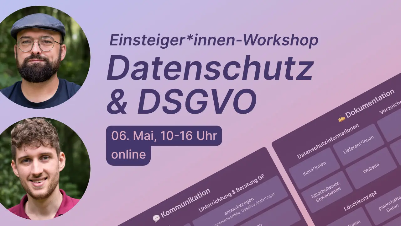 Workshop "Datenschutz leicht gemacht"